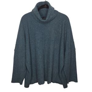 Eskandar Ribbed Cashmere Sweater Funnel Neck Turtleneck Oversized Scotland Green